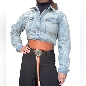 Levi's Light Blue Denim Button Down Shirt - Medium